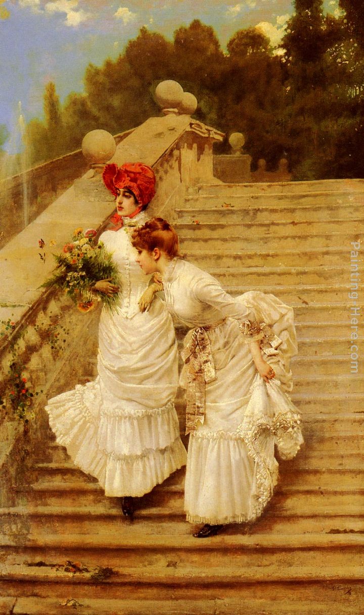 The Rendezvous painting - Vittorio Matteo Corcos The Rendezvous art painting